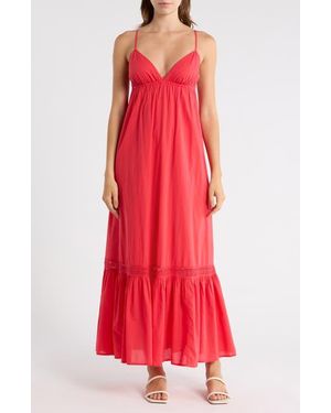 Abound Cotton Maxi Dress - Red