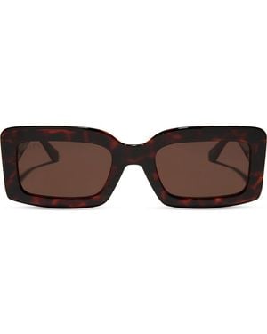 DIFF 53Mm Rectangle Sunglasses - Brown