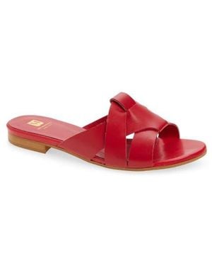 Bruno Magli Andria Woven Slide Sandal - Red