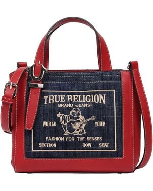 TRUE RELIGION Arvin Budddha Crossbody Tote - Red