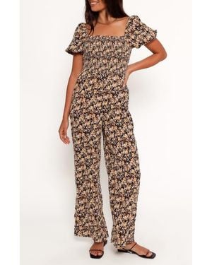 Petal & Pup Jolene Floral Smocked Jumpsuit - Multicolor