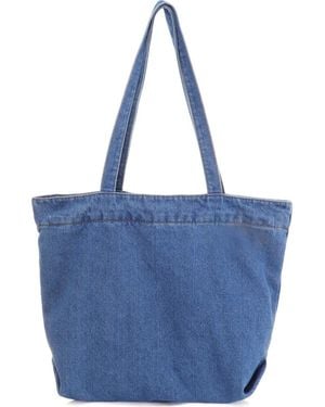 Adornia Large Denim Tote Bag - Blue
