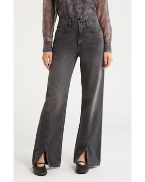 Rag & Bone Shannon High Waist Split Jeans - Gray