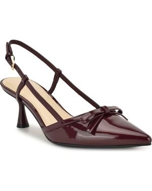 Nine West Reissa Slingback Pointed Toe Pump - Brown