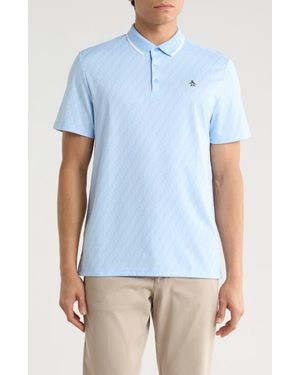 Original Penguin Petes Tipped Diamond Knit Polo - Blue
