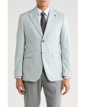 T.R. Premium Slim Fit Textured Blazer - Blue