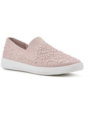 White Mountain Unit Knit Slip-On Sneaker - Pink