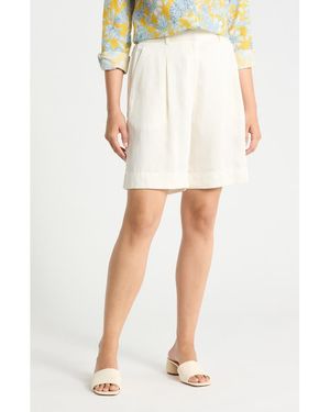 J.McLaughlin Cove High Waist Pleated Shorts - Natural