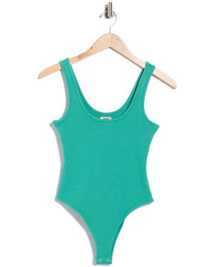 L'Agence Nica Scoop Neck Bodysuit - Green