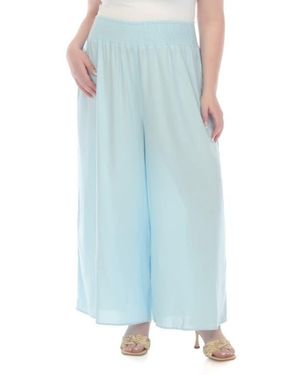 Boho Me Smocked Wide Leg Pants - Blue