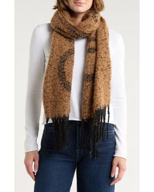 Calvin Klein Logo Tweed Scarf - Blue