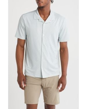 Kenneth Cole Short Sleeve Camp Shirt - Blue