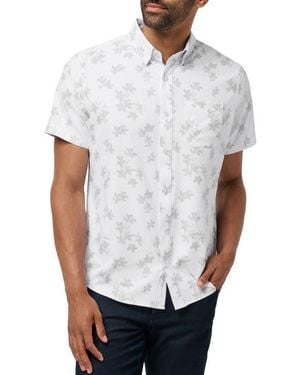 Travis Mathew Mist On The Lake Short Sleeve Button-Up Shirt - White