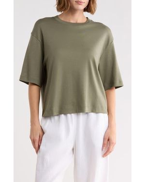 Vince Wide Sleeve Crop T-Shirt - Green