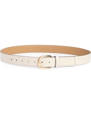 Kate Spade Feather Edge Leather Belt - Natural