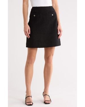 LK Bennett Charlie Tweed Miniskirt - Black