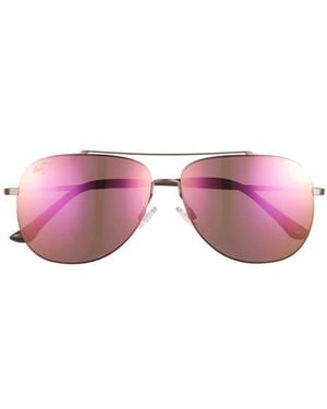 Maui Jim 58Mm Aviator Polarized Sunglasses - Pink