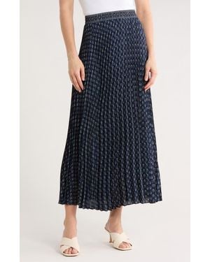 Max Studio Pleated Maxi Skirt - Blue