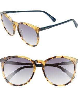 Longchamp 56Mm Round Sunglasses - Metallic