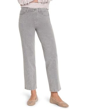 NIC+ZOE Recess Straight Leg Ankle Knit Jeans - Gray