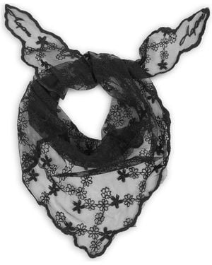 Saachi Floral Lace Bandana - Metallic