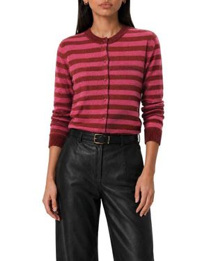 Love By Design Blair Stripe Cardigan - Red