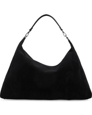 BCBGMAXAZRIA Faux Suede Hobo - Black