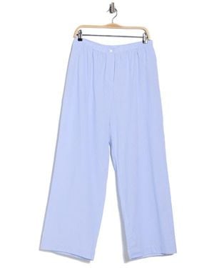 Wayf Stripe Ankle Straight Leg Pull-On Pants - Blue