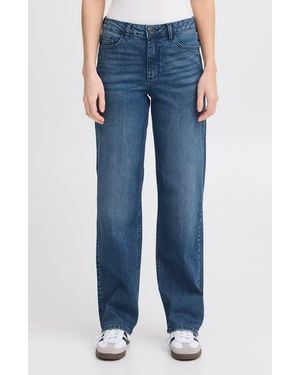 Ichi Twiggy Straight Leg Jeans - Blue