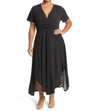 Love By Design Colette Printed Maxi Dress - Black