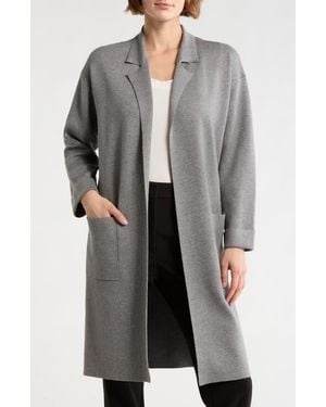 Max Studio Patch Pocket Long Cardigan - Gray