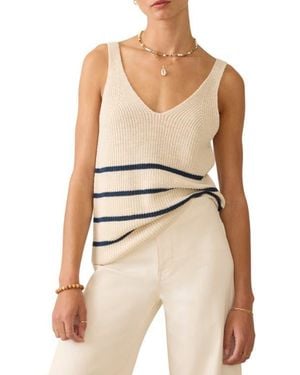 Faherty Miramar Linen & Organic Cotton Blend Sweater Tank - Natural