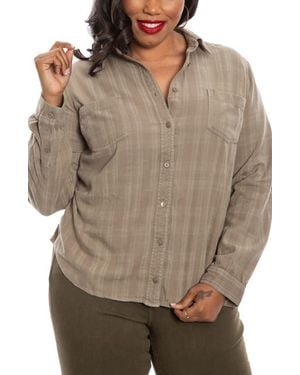 Slink Jeans Western Shirt - Gray