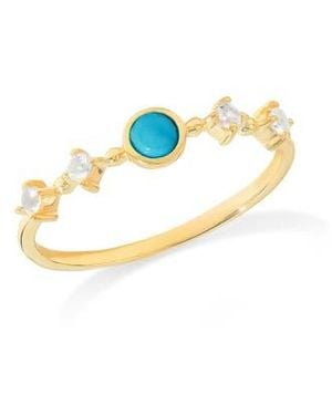 YS GEMS Round Mix Gemstone Ring - Blue