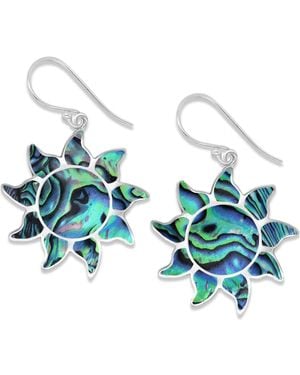 Samuel B. Sterling Abalone Sunburst Drop Earrings - Blue