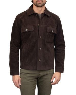 Bagatelle Faux Nubuck Trucker Jacket - Black