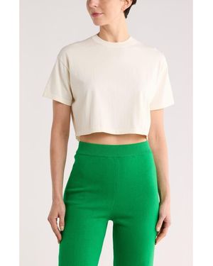 Jonathan Simkhai Mavis Crop T-Shirt - Natural
