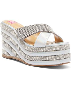 Ashley Kahen Carnival Wedge Sandal - White