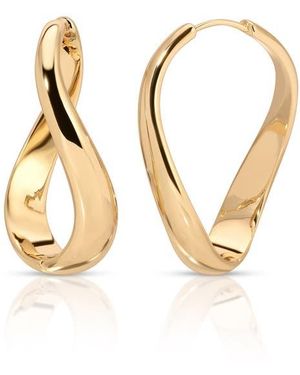 Ettika Twisted Hoop Earrings - Metallic