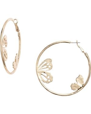 Nordstrom Cristina Martinez Butterfly Hoop Earrings - Metallic