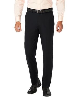 Haggar J.M. 4-Way Stretch Slim Fit Flat Front Dress Pant - Black