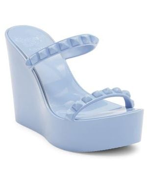 Carmen Sol Tonino Platform Wedge Sandal - Blue