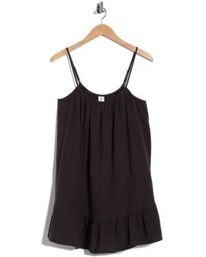 Abound Cotton Gauze Minidress - Black