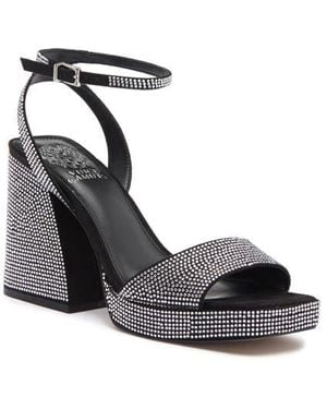 Vince Camuto Pilannaa Rhinestone Block Heel Sandal - Black