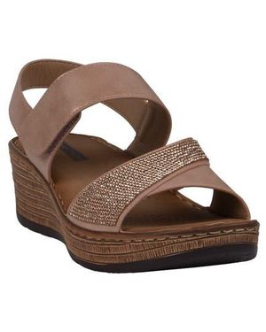 Gc Shoes Luxe Comfort Wedge Sandal - Brown