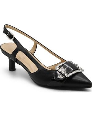 Adrienne Vittadini Sippy Pointed Toe Slingback Pump - Black