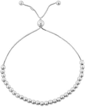 CANDELA JEWELRY Beaded Bolo Bracelet - Metallic