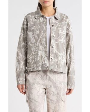 Thread & Supply Camo Cropped Utility Jacket - Gray