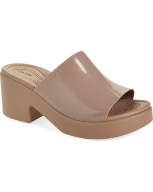 Crocs™ Brooklyn Platform Slide Sandal - Brown