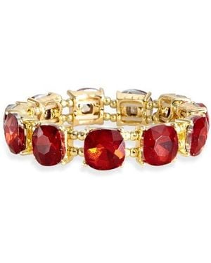 Cara Crystal Stretch Bracelet - Red